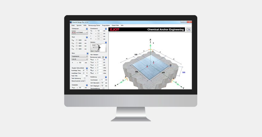 EJOT® Chemical Anchor Engineering Software EJOT® Chemical Anchor Engineering Software
